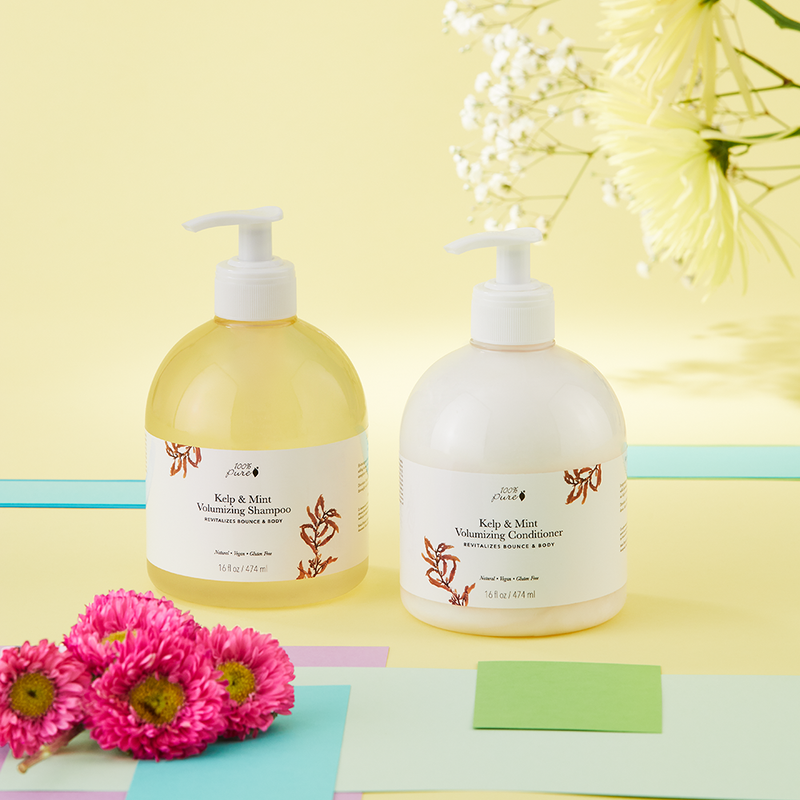 100% Pure: 16oz Volumizing Shampoo & Conditioner